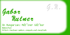 gabor mulner business card